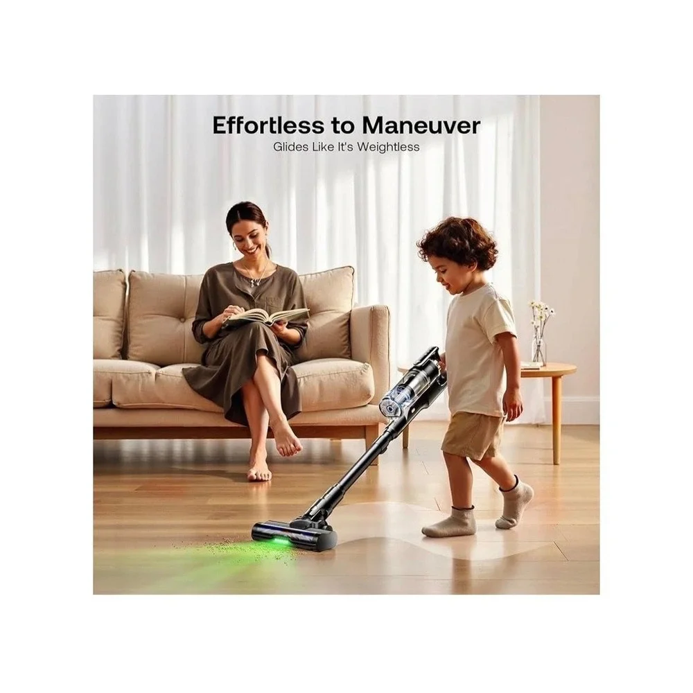 Trucozie T550 Cordless Stick Vacuum Cleaner 50Min LED Pet Hair Black Open Box